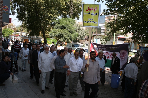 حضور زائران حج تمتع استان اردبیل در نماز عبادی سیاسی جمعه 