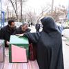 برپایی چادر های جمع آوری نذورات و کمک های مردمی در مقابل مصلی اردبیل