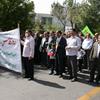 حضور گسترده کارکنان و کارگزاران حج و زیارت استان اردبیل در راهپیمایی روز جهانی قدس